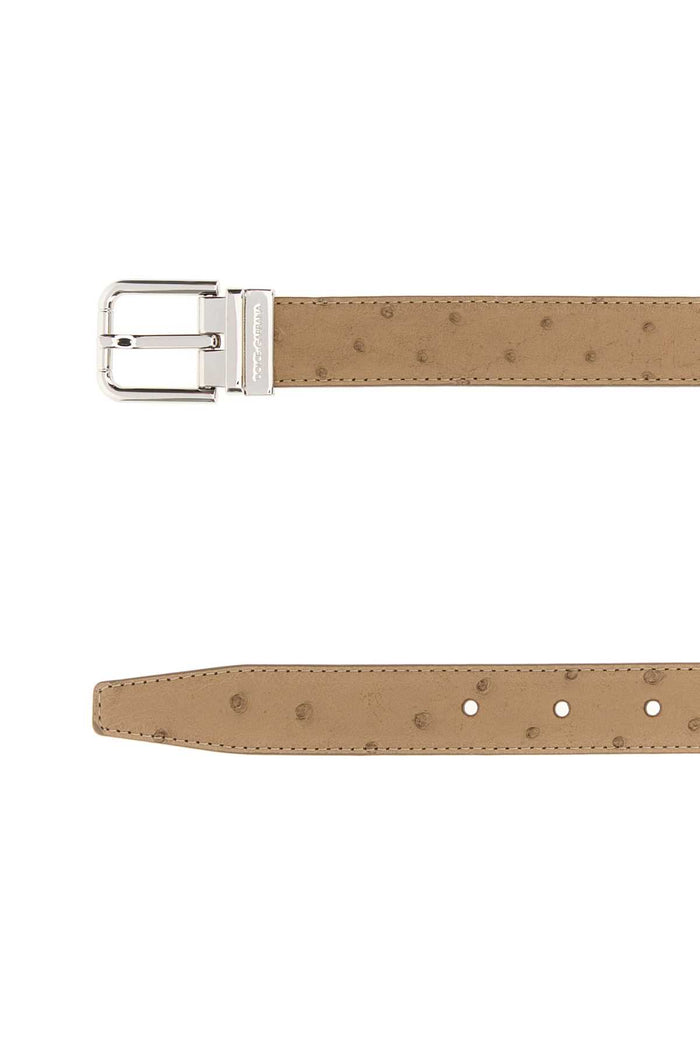 Camel Leather Reversible Belt Sabbiachiaro Cinture