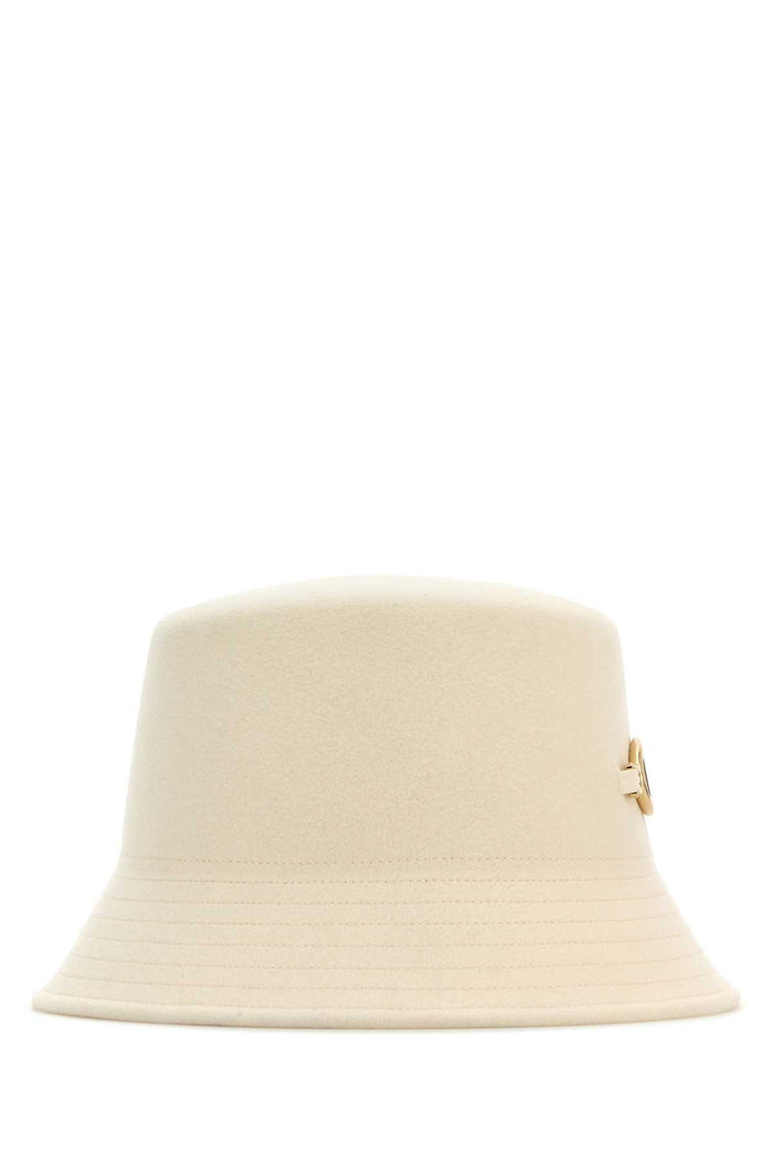 Ivory Felt Bucket Hat Avoriooro Cappelli E Fasce Per Capelli