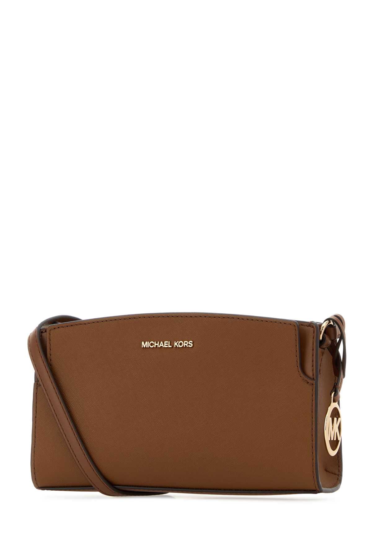 Brown Leather Becca Crossbody Bag Luggage Cow Borse A Mano