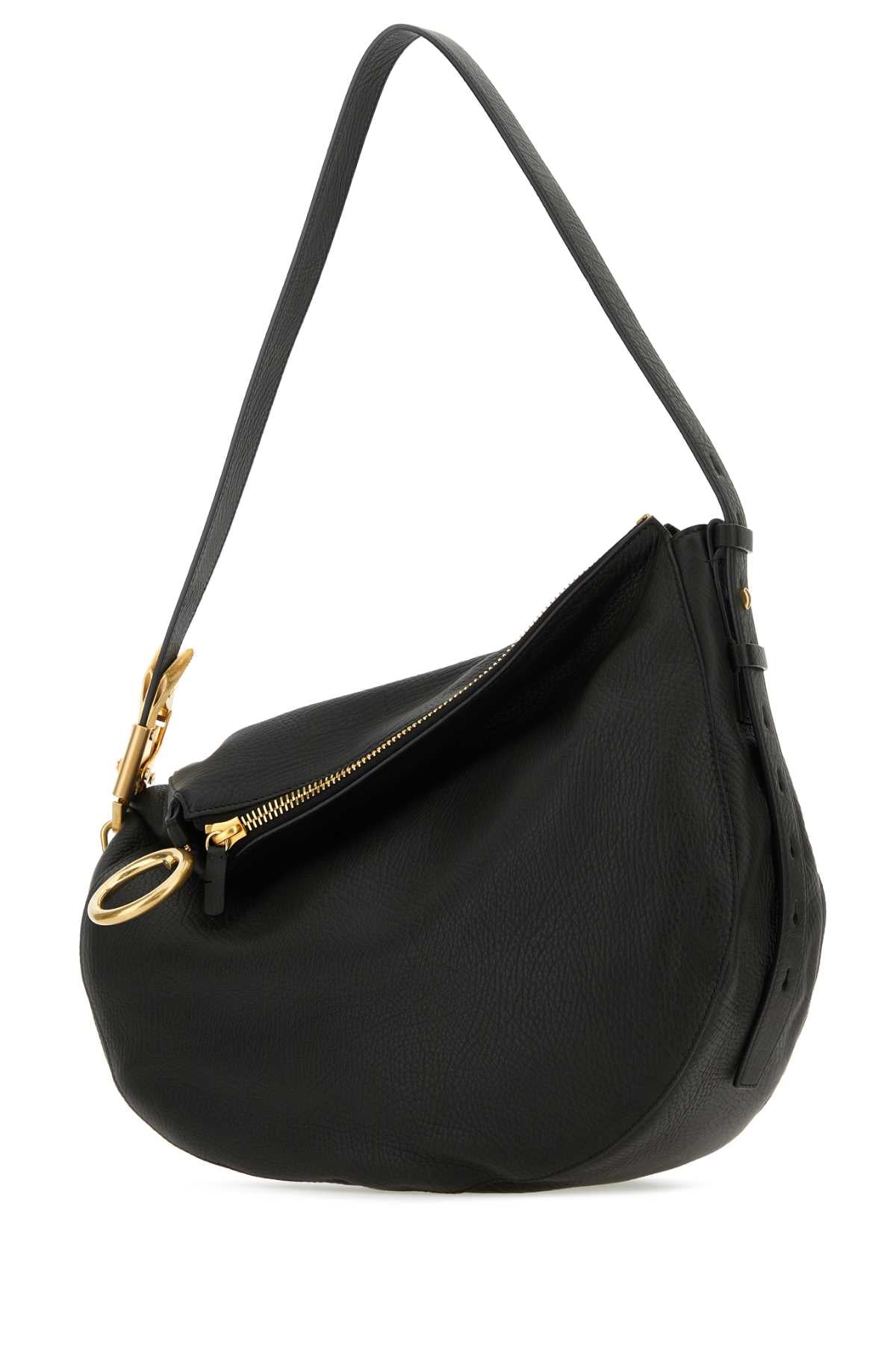 Black Leather Knight Medium Shoulder Bag Borse A Mano