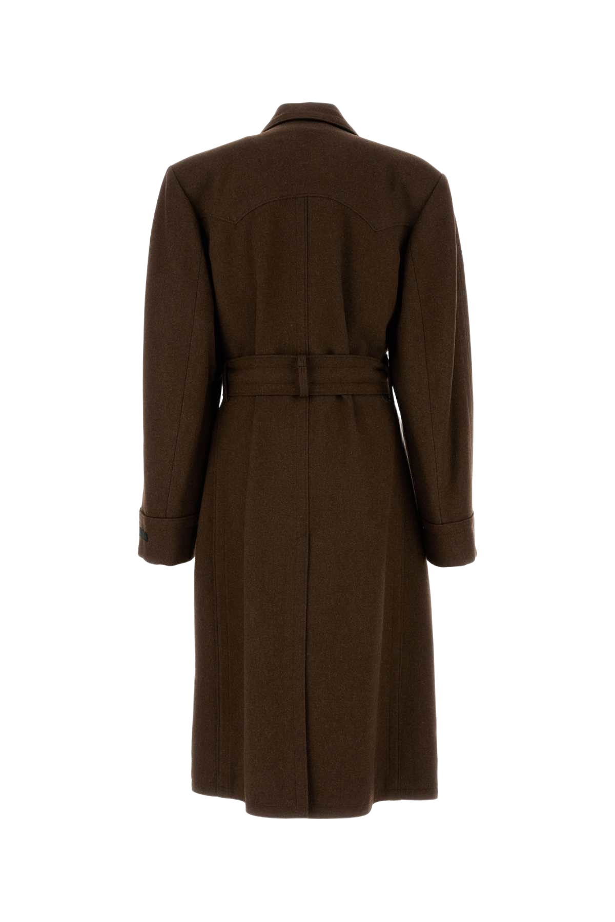 Brown Wool Coat Tabacco Cappotti