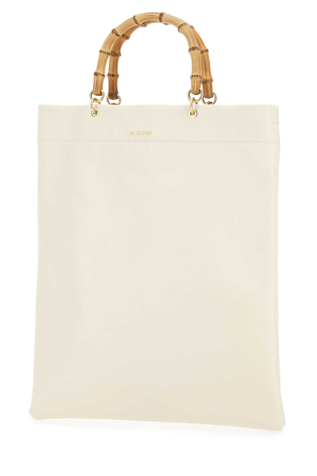Ivory Leather Medium Shopping Bag 105 Borse A Mano