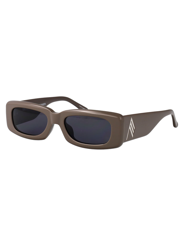 Mini Marfa Taupe/ Silver/ Brown Acetate Sunglasses