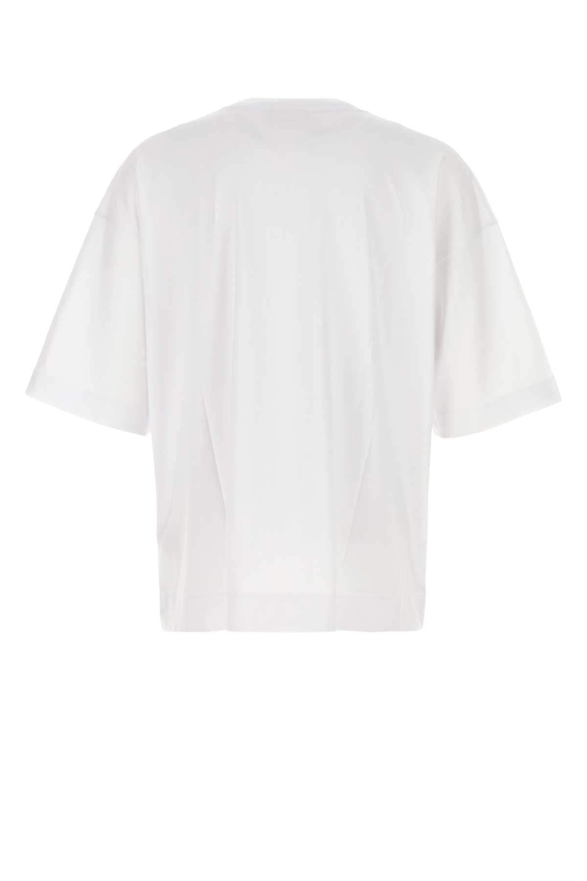 Black Cotton Oversize Hen T-Shirt White Exterior