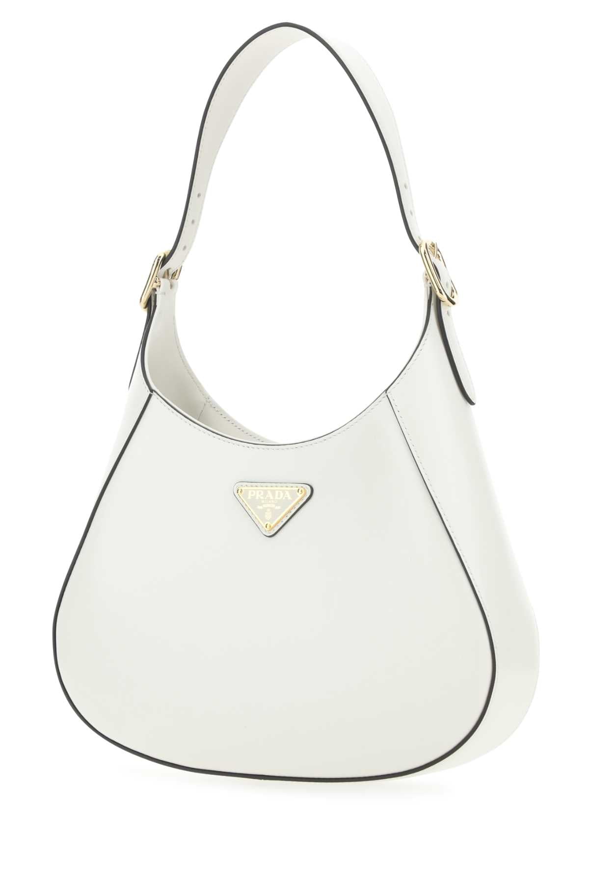 White Leather Cleo Shoulder Bag Vitello Borse A Mano