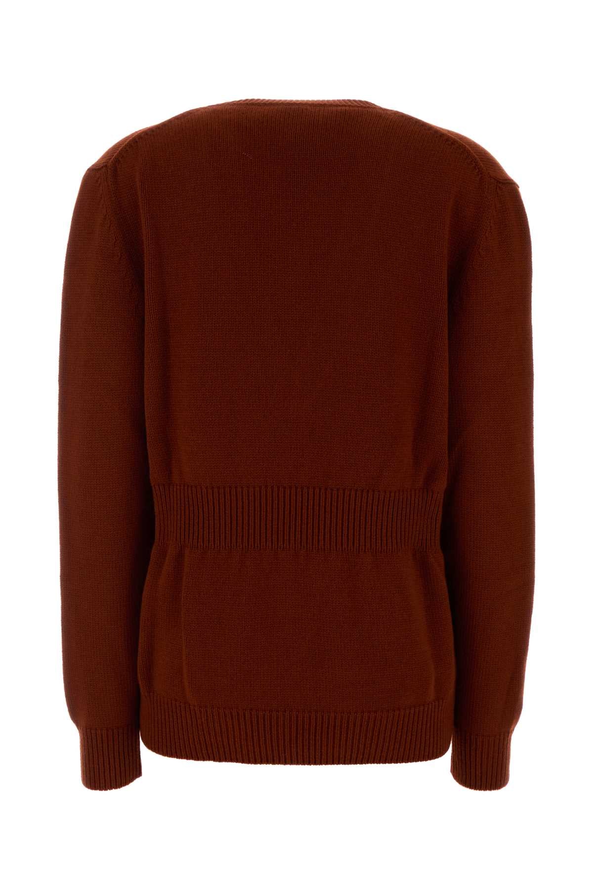 Brick Stretch Cashmere Sweater Rust-25 Exterior: Elastane Maglieria