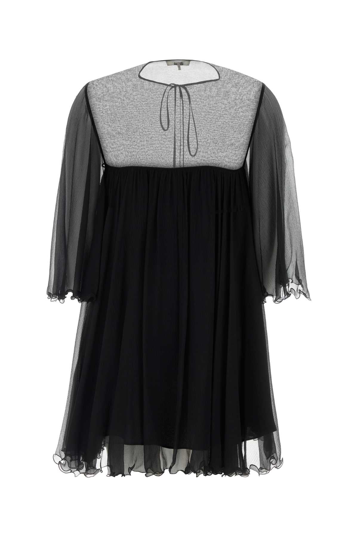Black Georgette Mini Dress Abiti