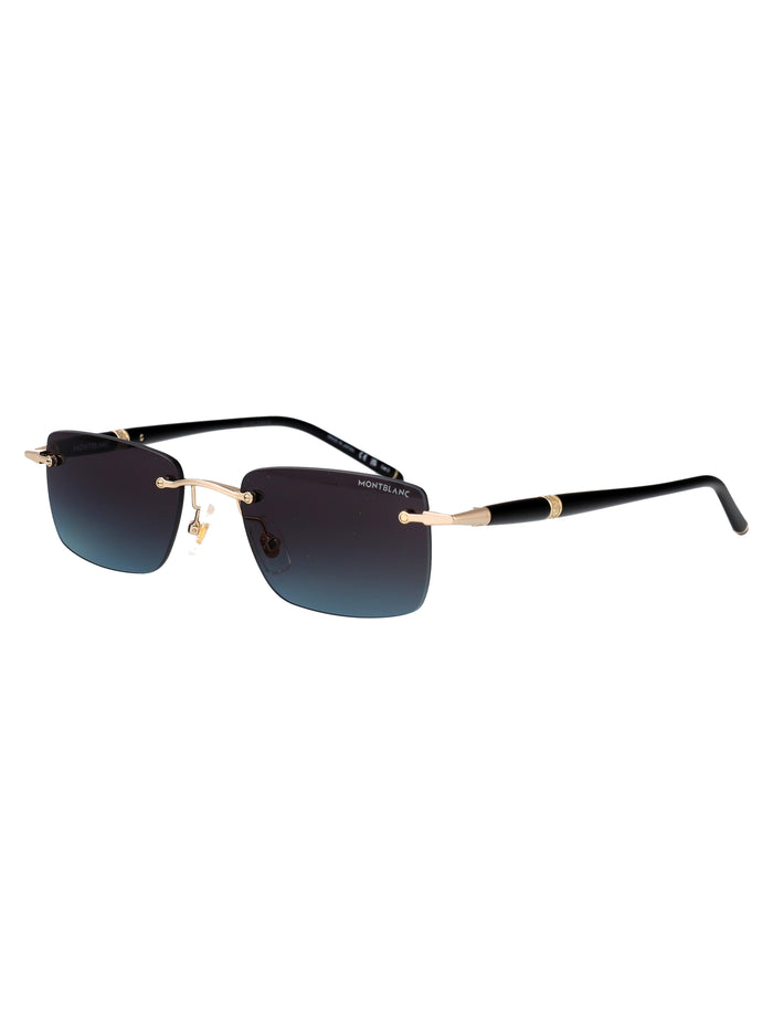 Mb0344s Gold-black-blue Metal Sunglasses