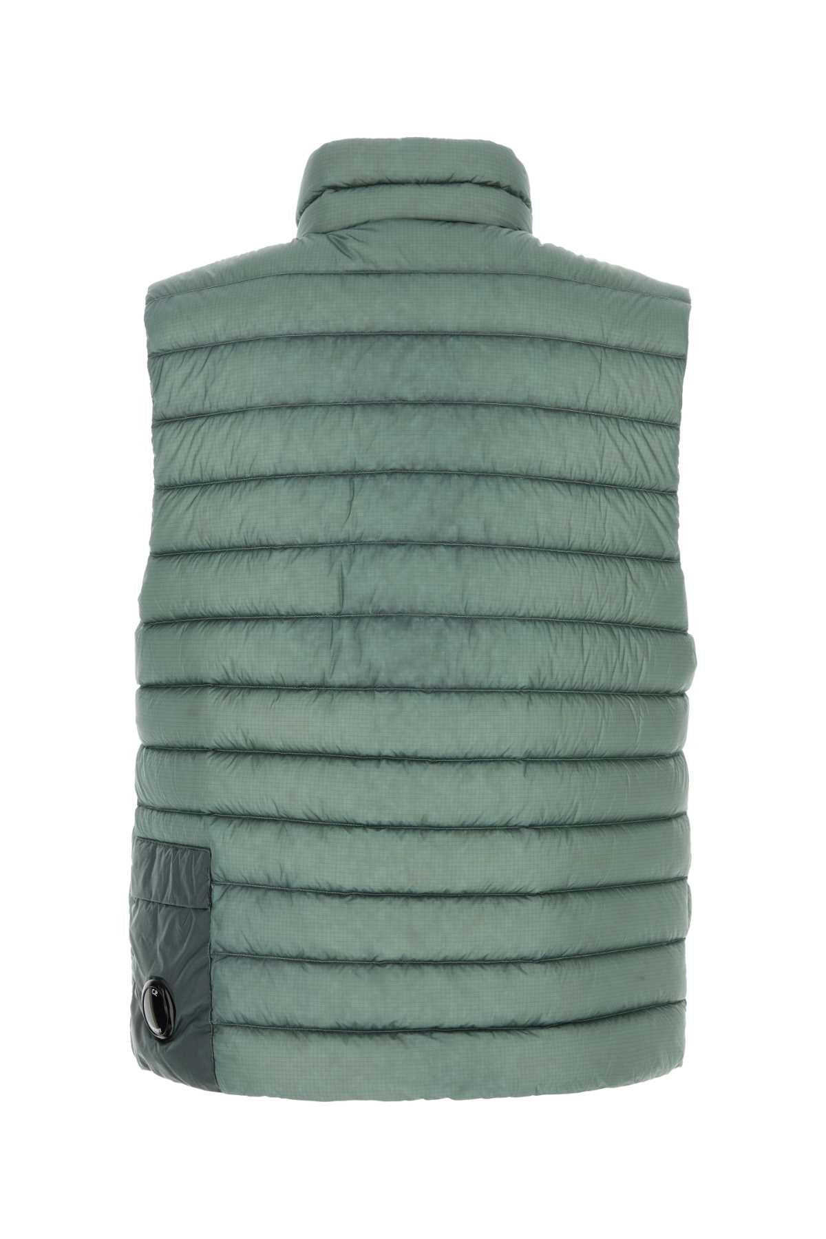 Green Nylon Down Jacket Silverblue Piumini