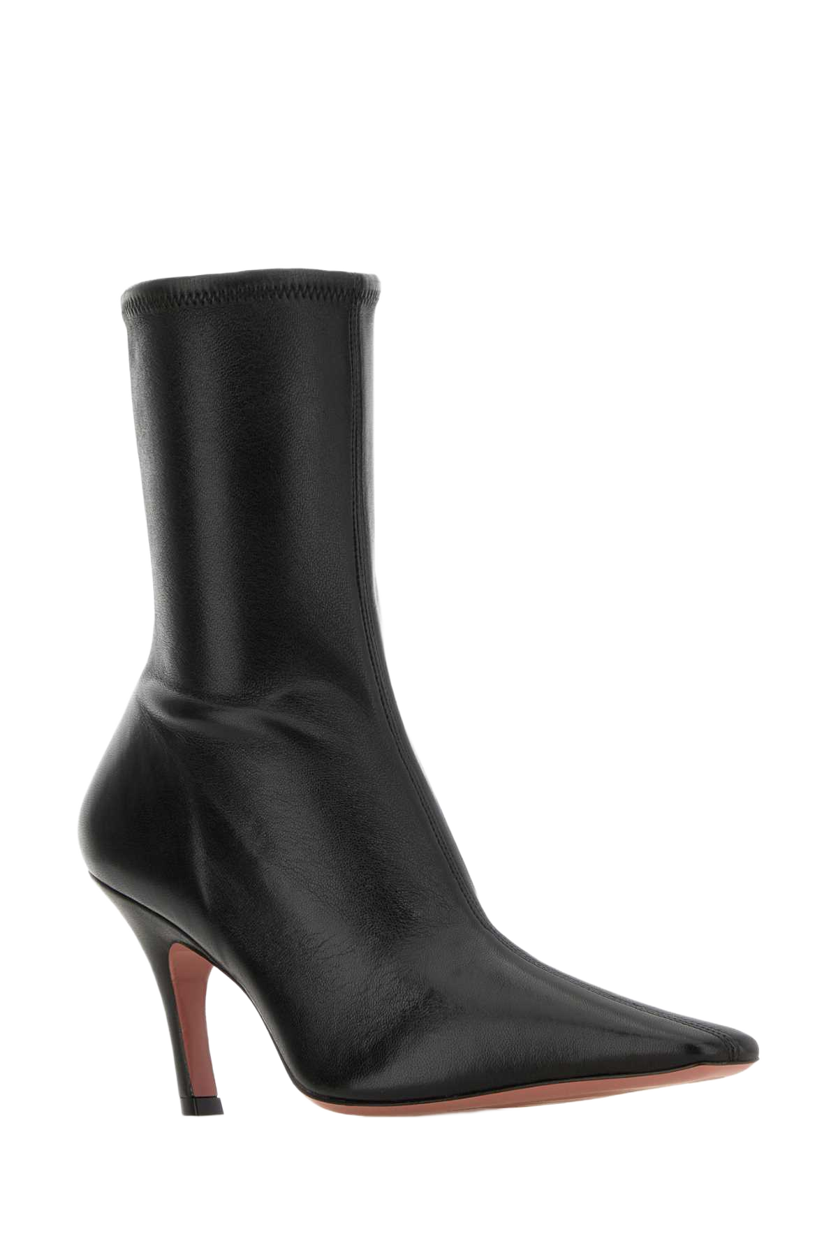 Black Nappa Leather Jamie Ankle Boots Black80mmslantedsrheel Stivali