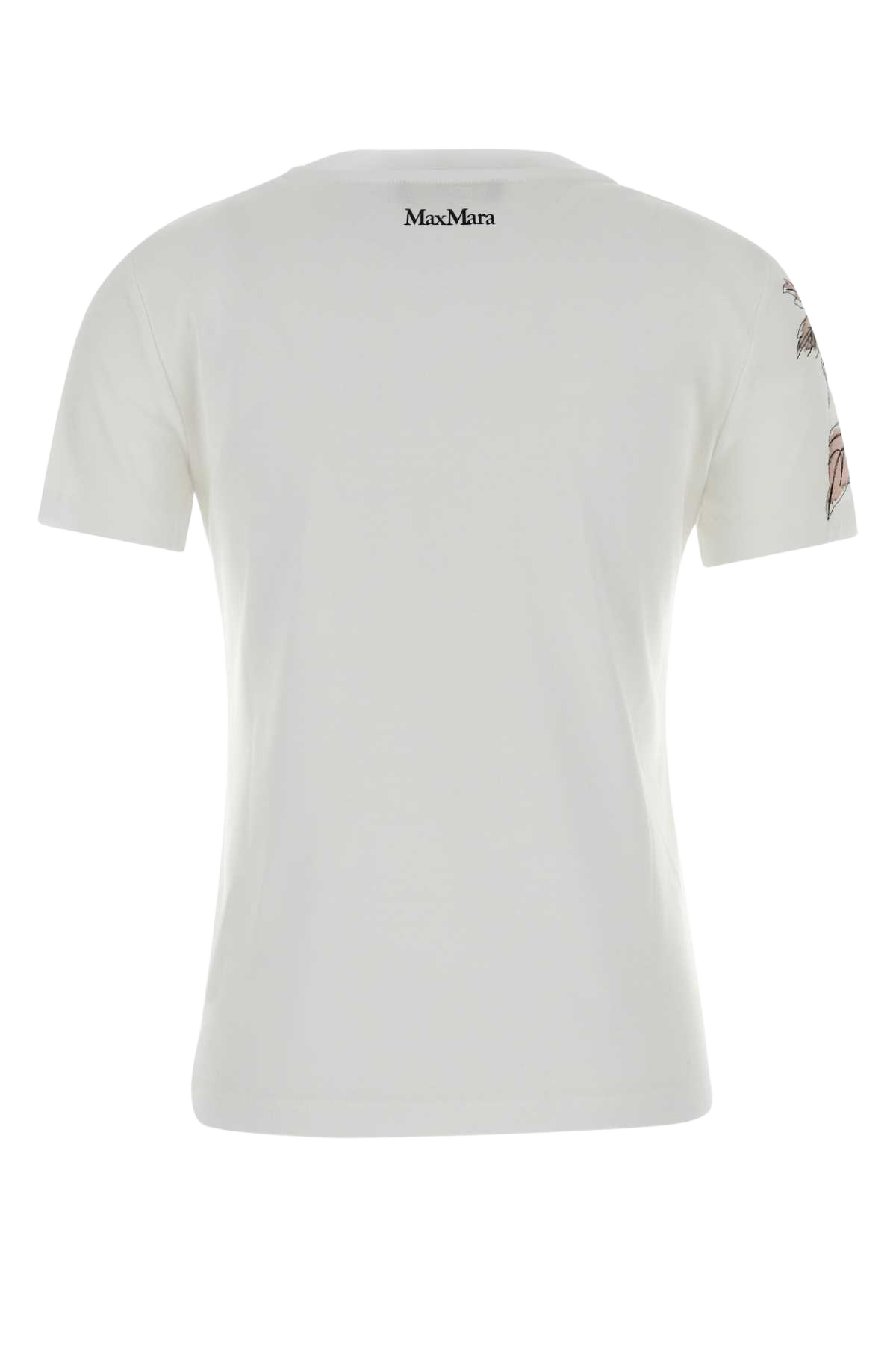 White Cotton Pugnale T-Shirt Bianco Ottico Exterior