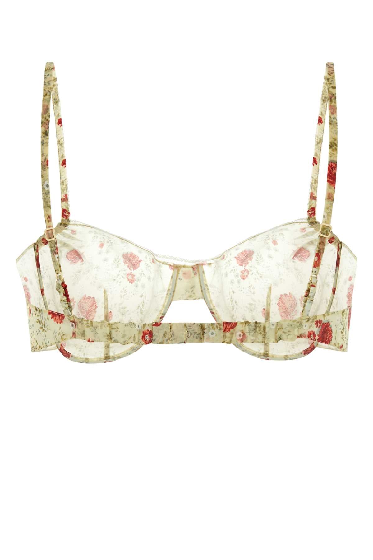 Printed Nylonette Crop-Top Rosso Pa Pl Maglie