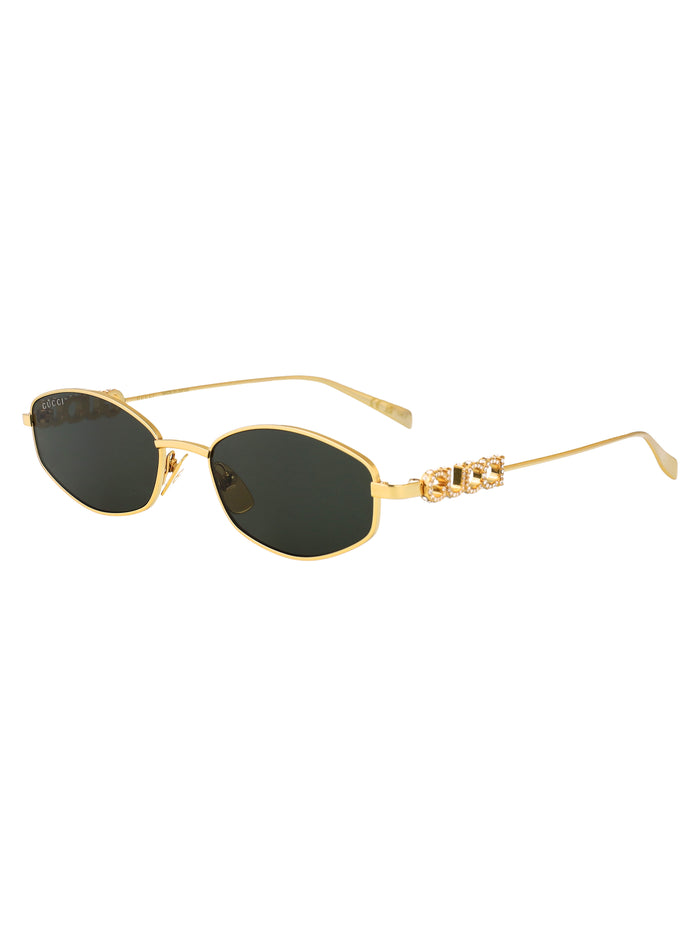 Gg1802s Gold-gold-grey Metal Sunglasses
