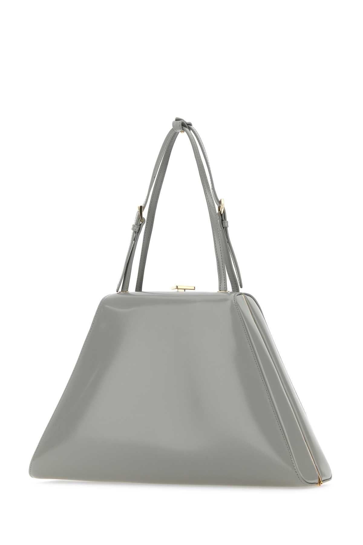 Light Grey Leather Handbag Nube Vitello Borse A Mano
