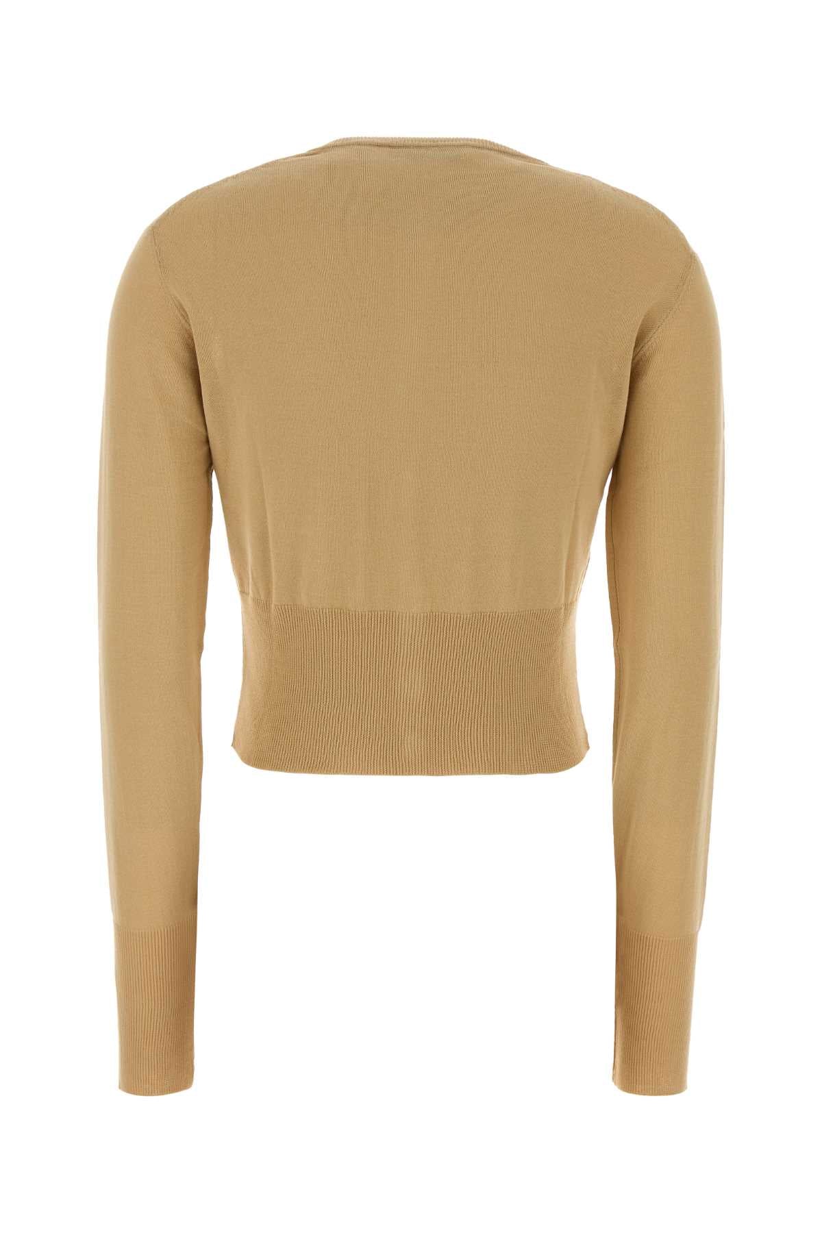 Camel Cotton Bea Cardigan Sand Exterior: Maglieria