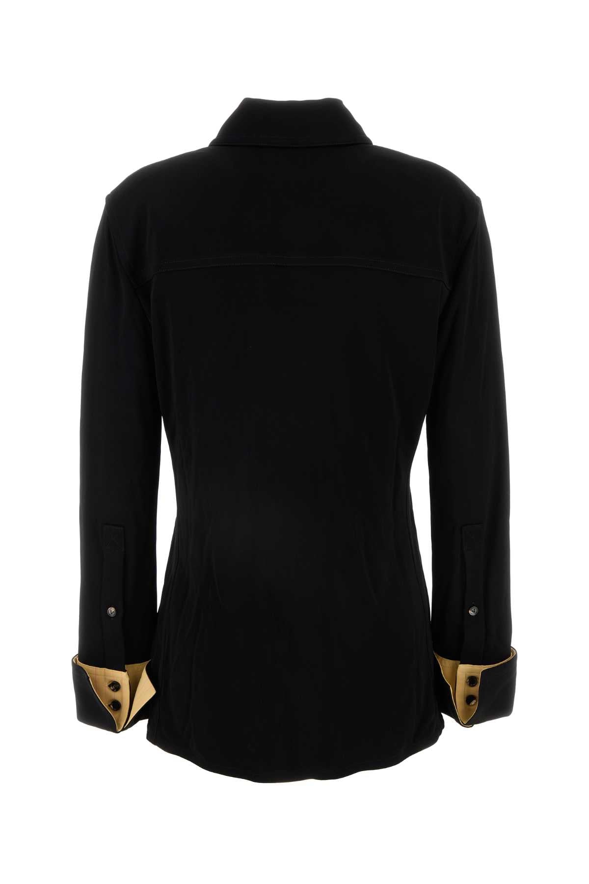 Black Jersey Shirt Exterior: Viscose Camicie