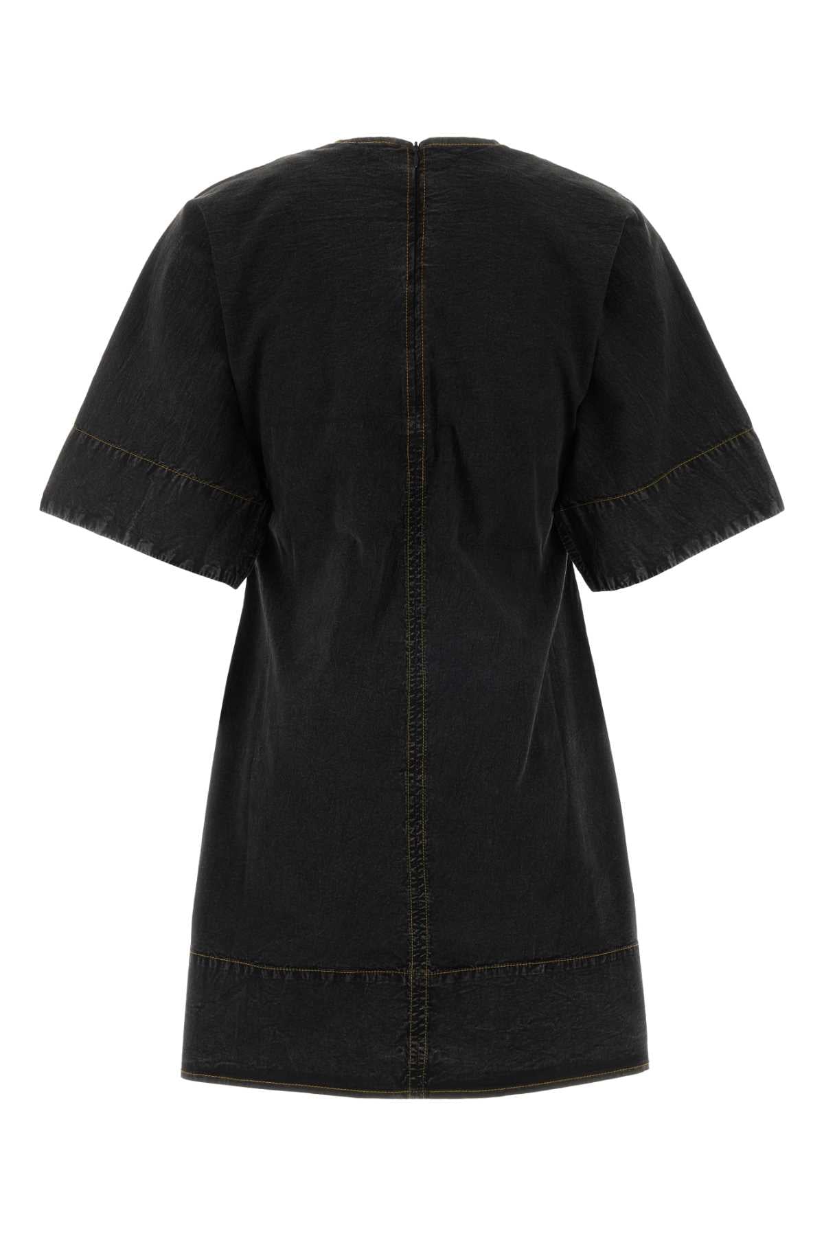 Black Organic Cotton Elastane Abiti