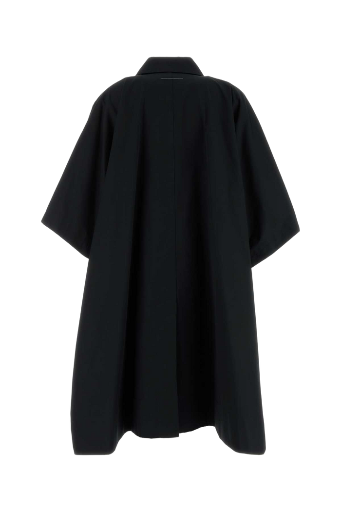 Black Cotton Overcoat Cotone Cappotti
