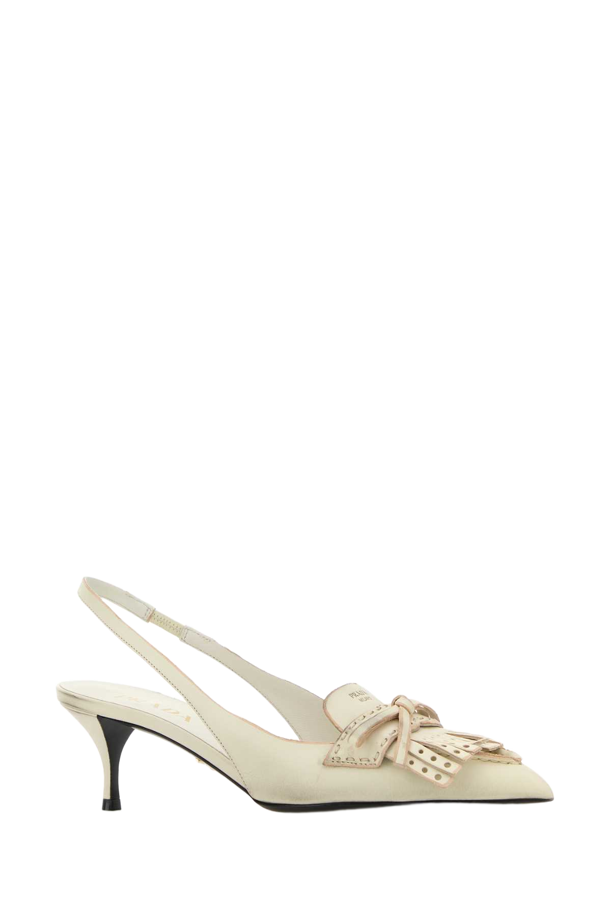Ivory Leather Pumps Talco Scarpe Con Tacco