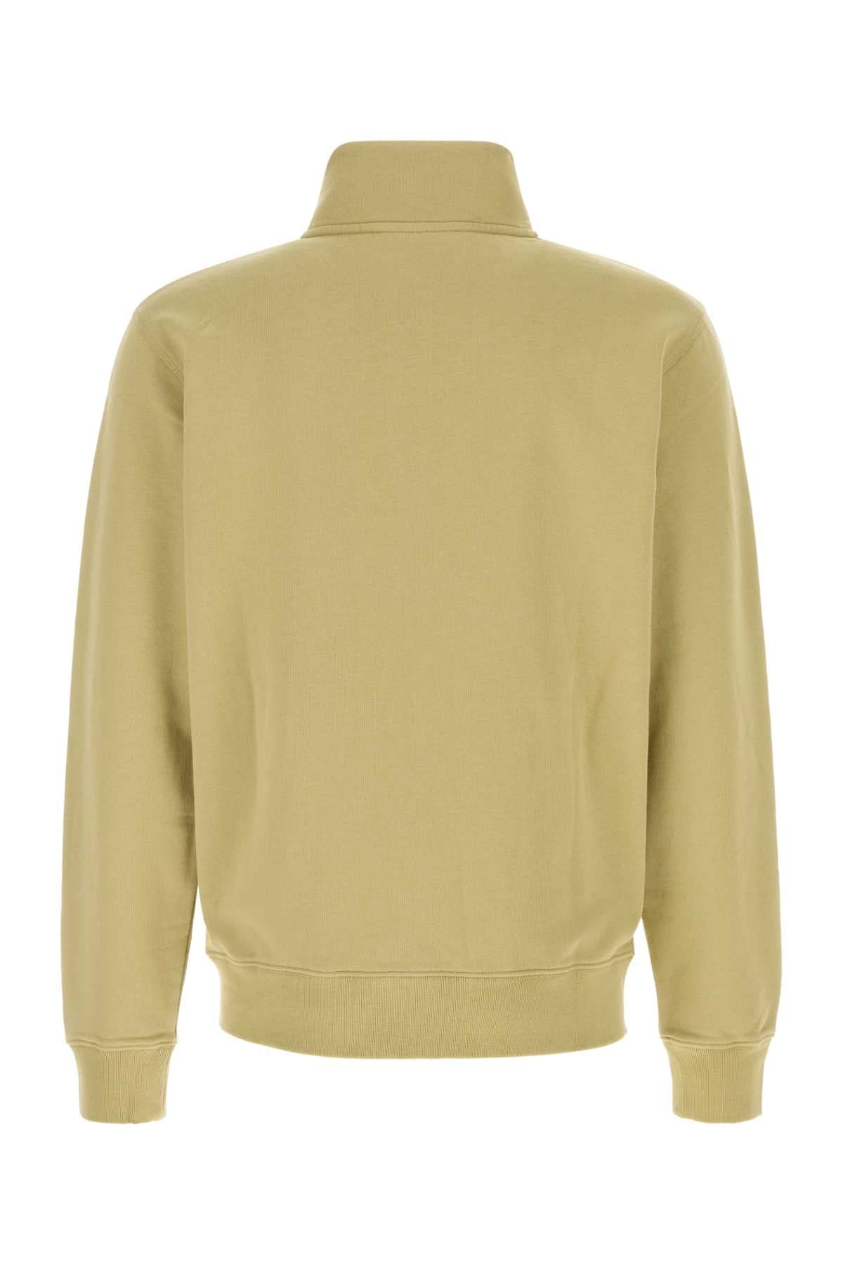 Sage Green Cotton Sweatshirt Canvas Exterior: Felpe