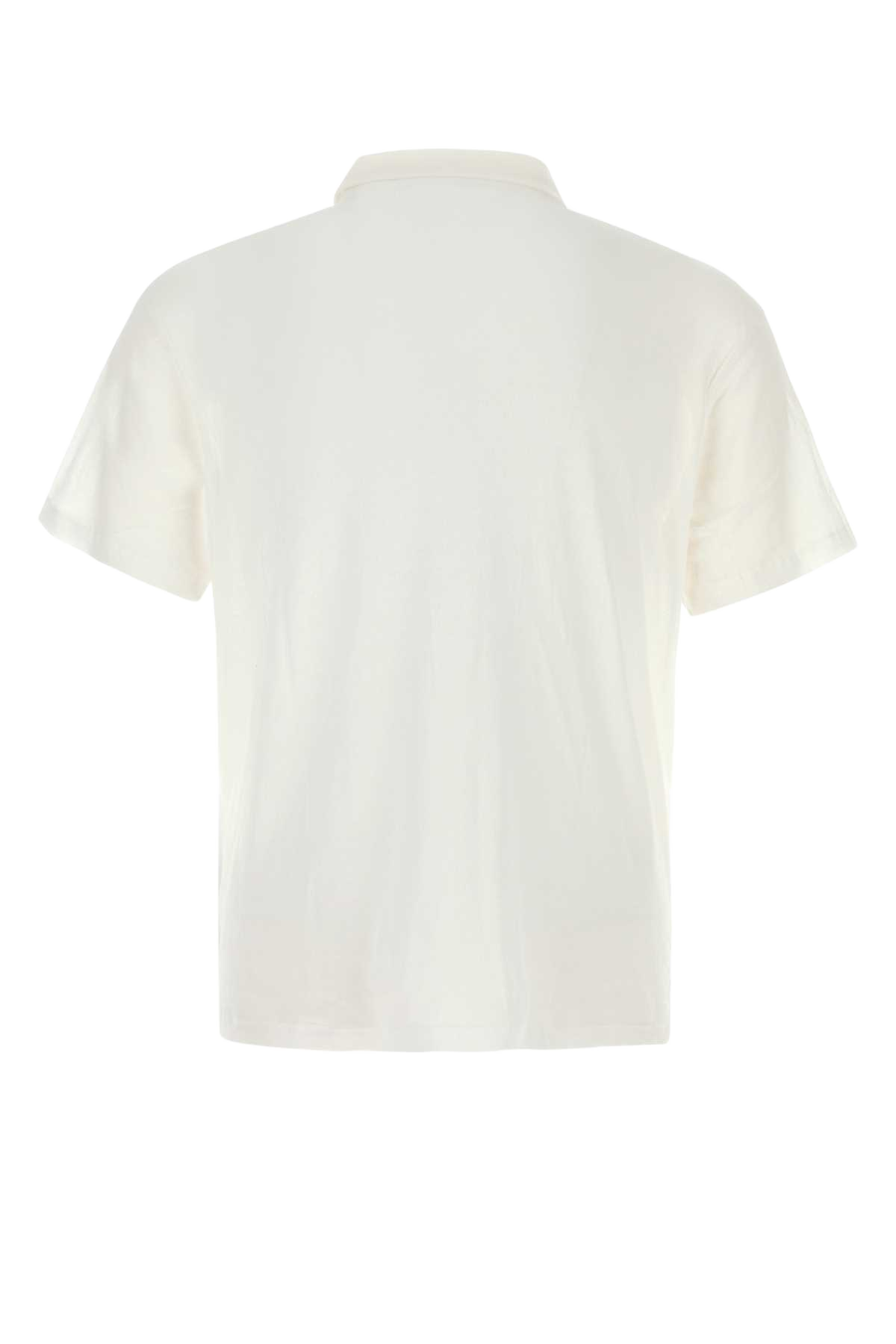 White Cotton Tristan Polo Shirt Exterior