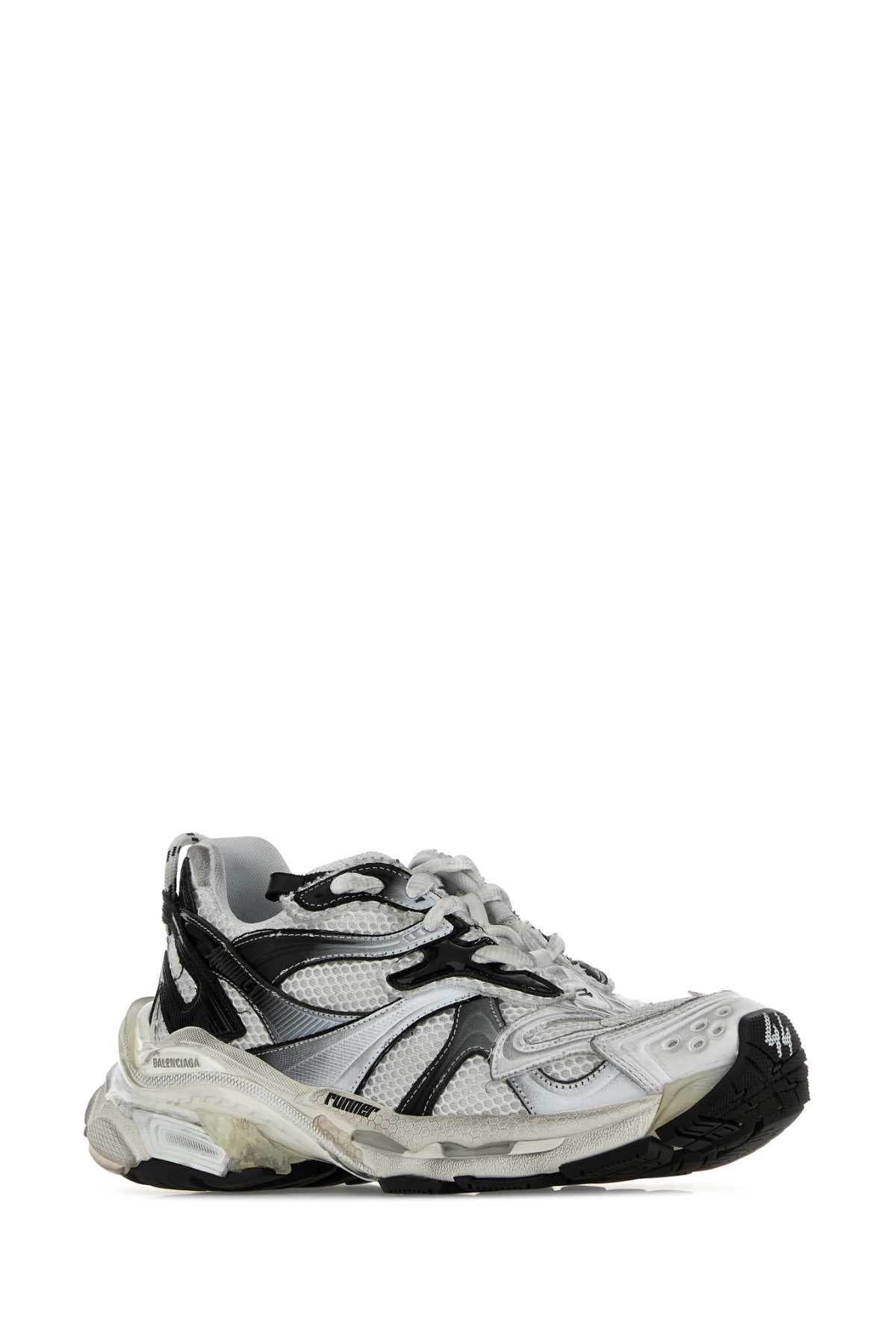 White / Black T Polyurethane Polyester Sneaker