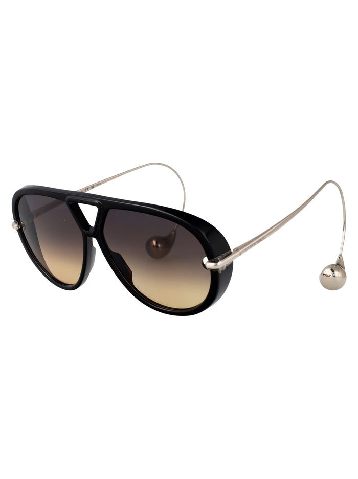 Bv1273s Black-silver-brown Acetate Sunglasses