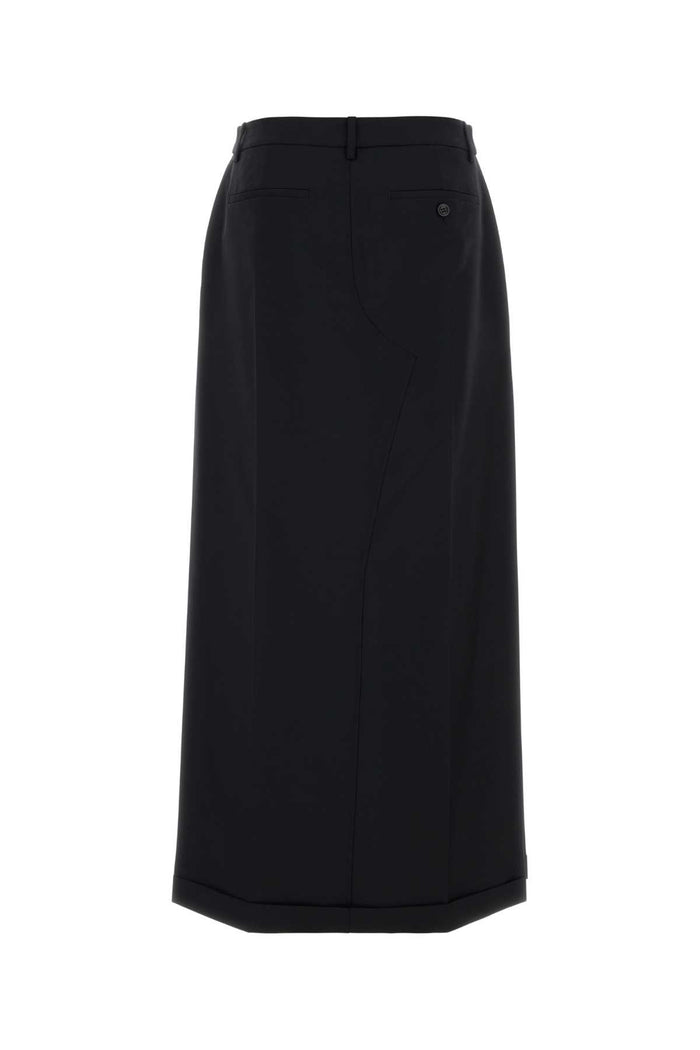 Black Wool Blend Pant-Skirt Gonne