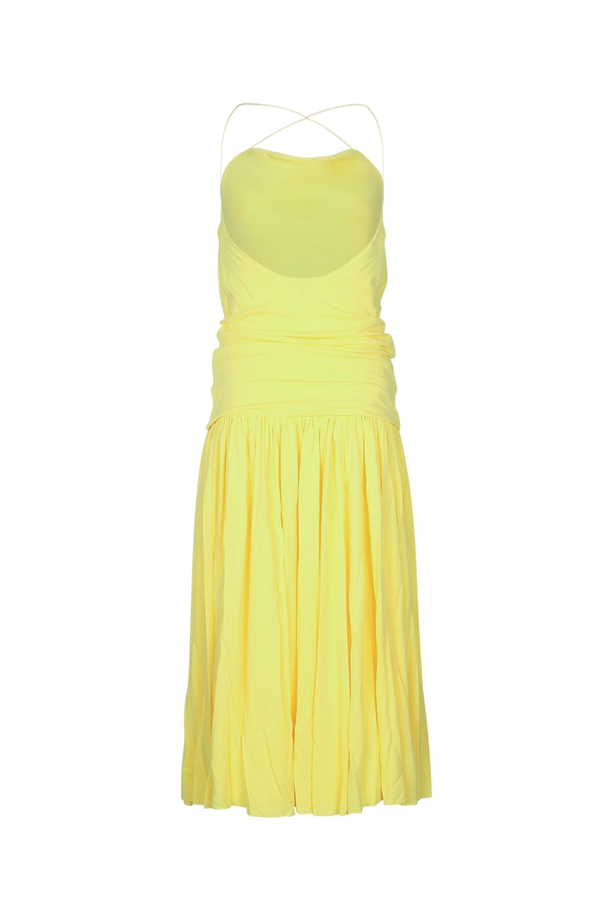 La Robe Abiha Yellow Principal:viscose Polyamide Abiti