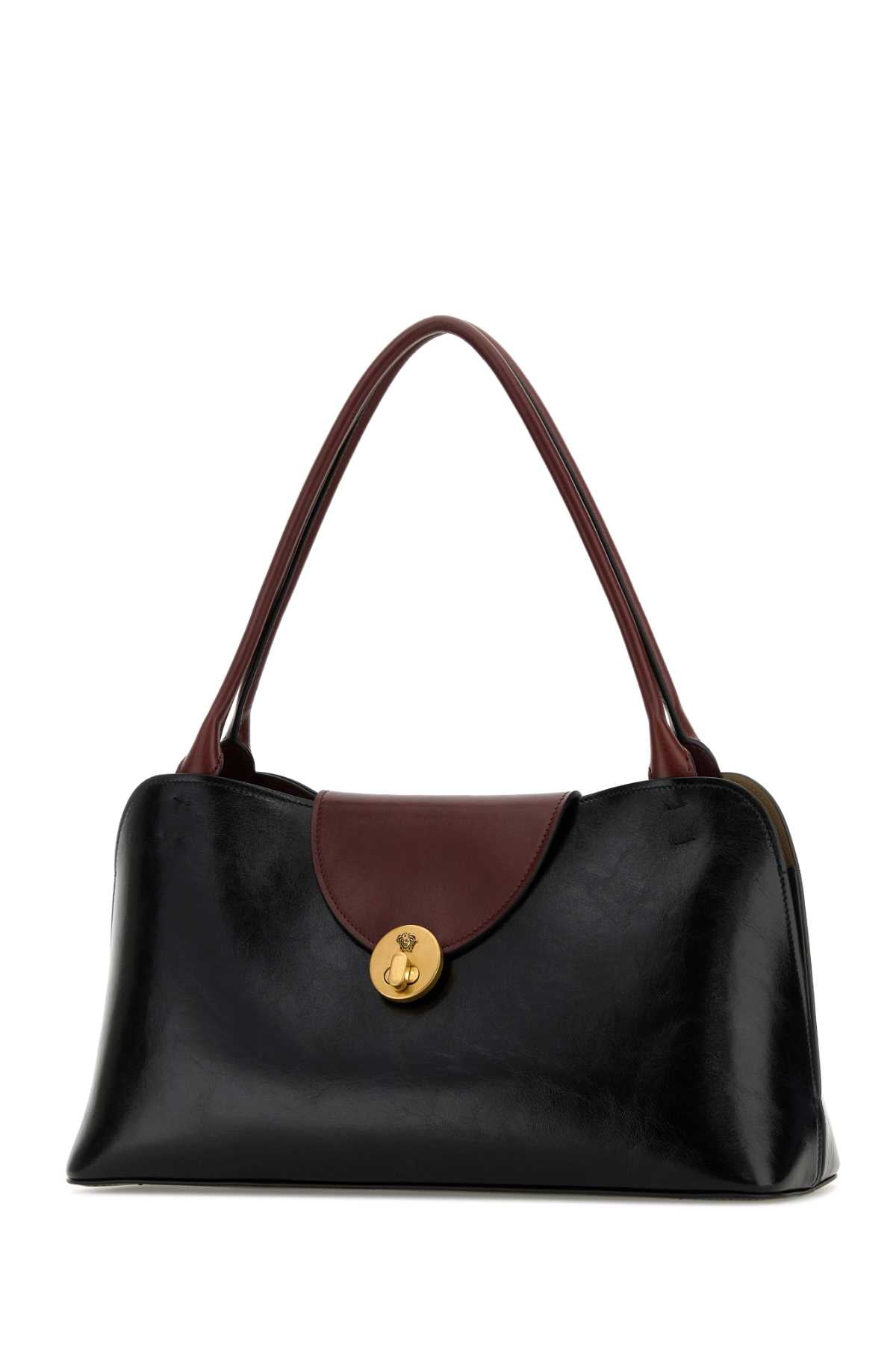 Black Leather Medium Shoulder Bag Blackrosewood Borse A Mano