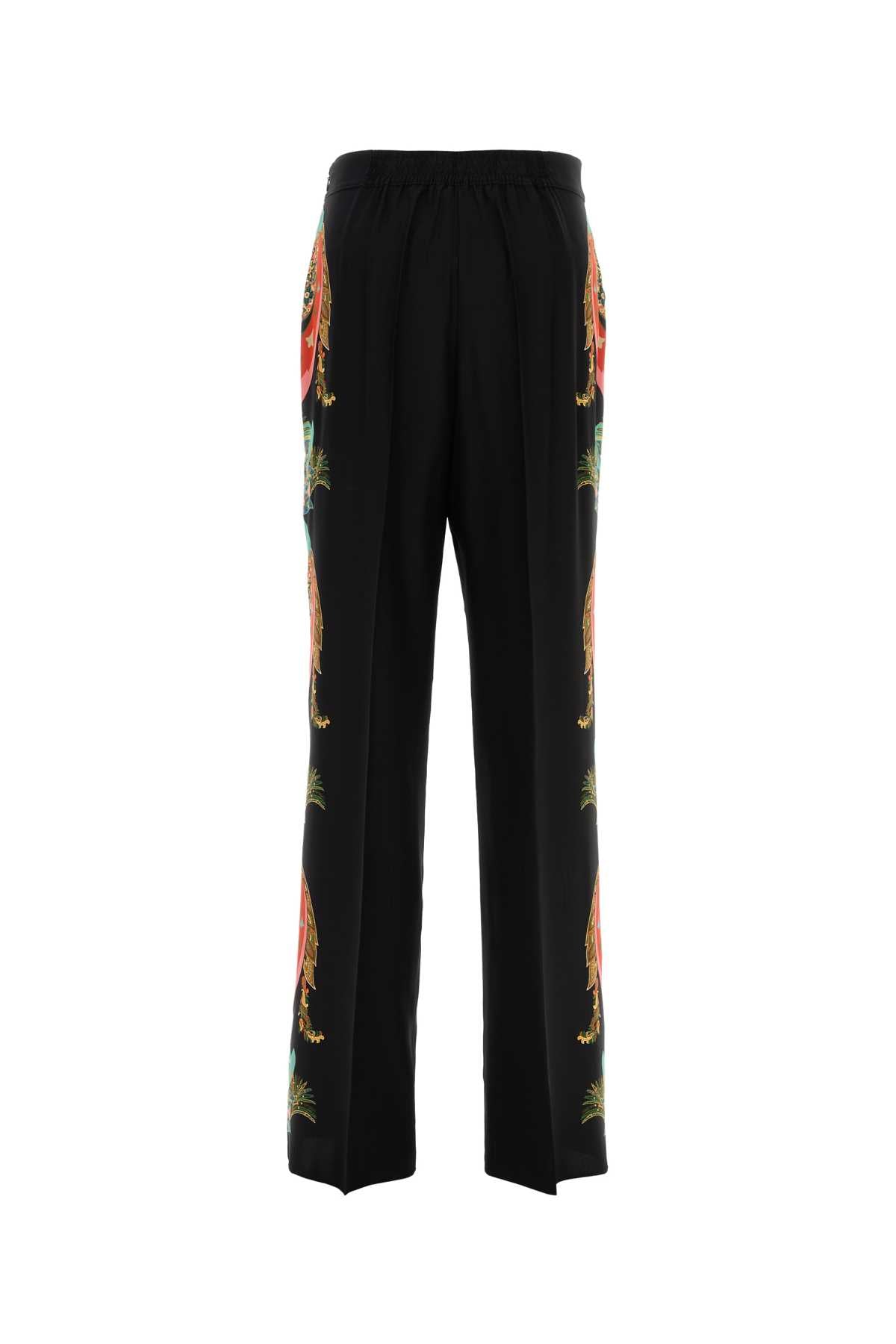 Black Silk Pant Stampafdonero Exterior: Pantaloni