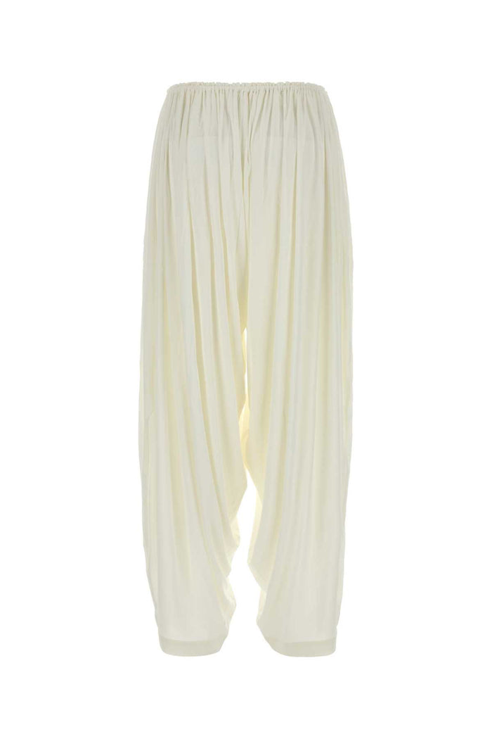 Ivory Crepe Pant Exterior: Viscose Pantaloni