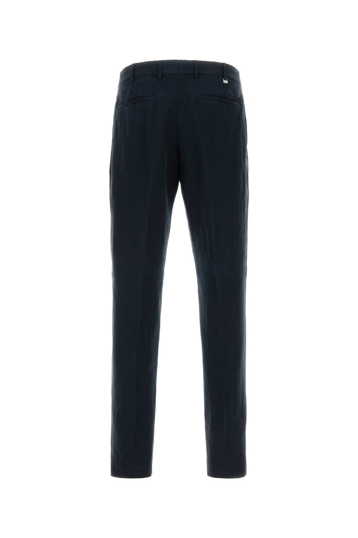 Navy Blue Lyocell Blend Pant Y372 Pantaloni