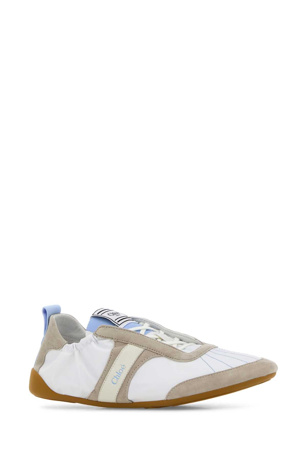 Multicolor Fabric And Suede Sneakers Dreamyblue