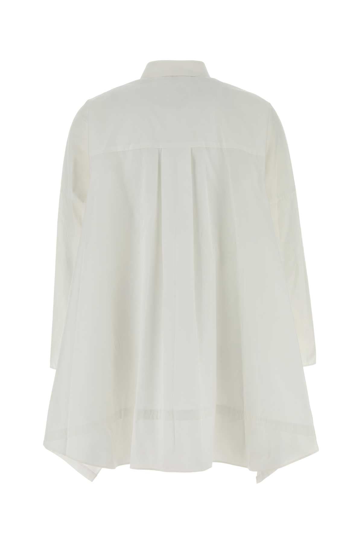 White Poplin Shirt Offwhite Polyester Cotton Camicie