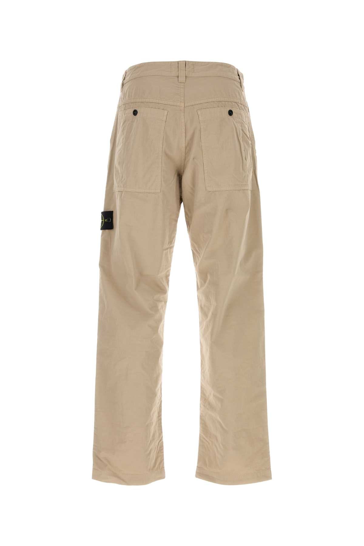 Beige Cotton Pant Desert Tessuto Principale: Cotone Pantaloni