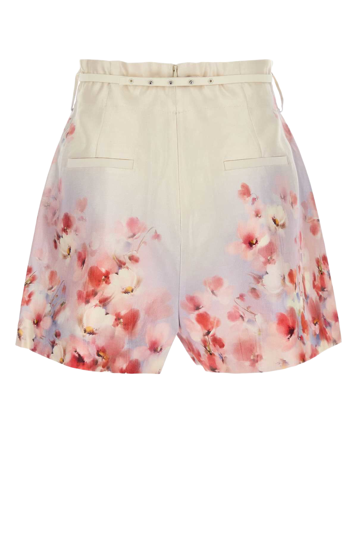 Printed Satin Crush Shorts Scarletfloral