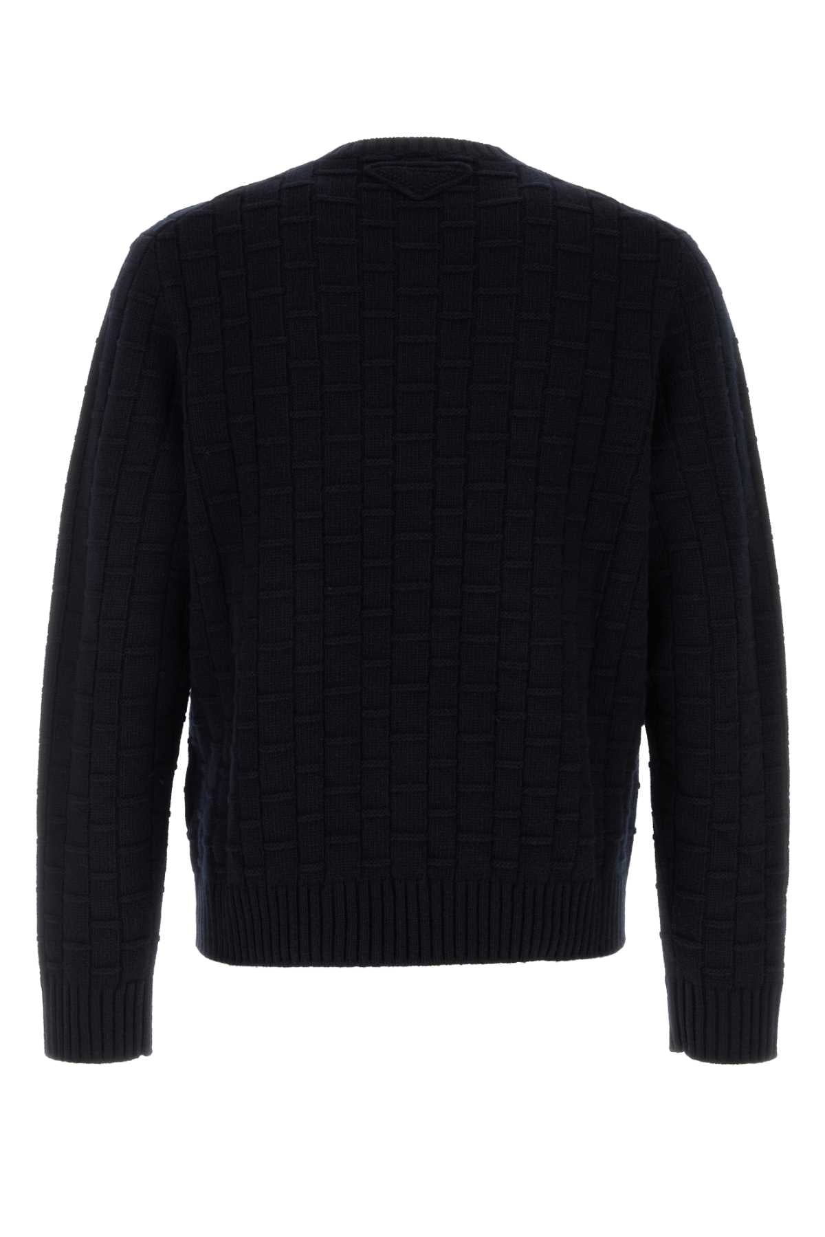 Midnight Blue Wool Blend Sweater Bleu Ws Wv Maglieria