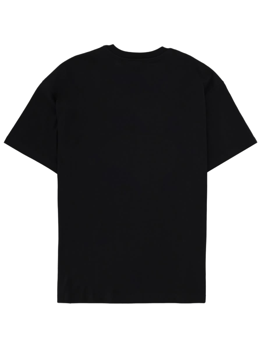 T-Shirt With Logo Black Cotton T-shirts