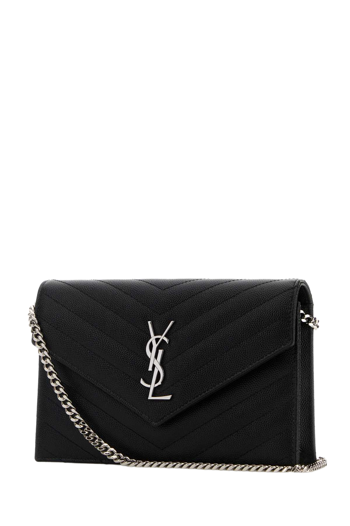 Black Leather Crossbody Bag Nero Portafogli