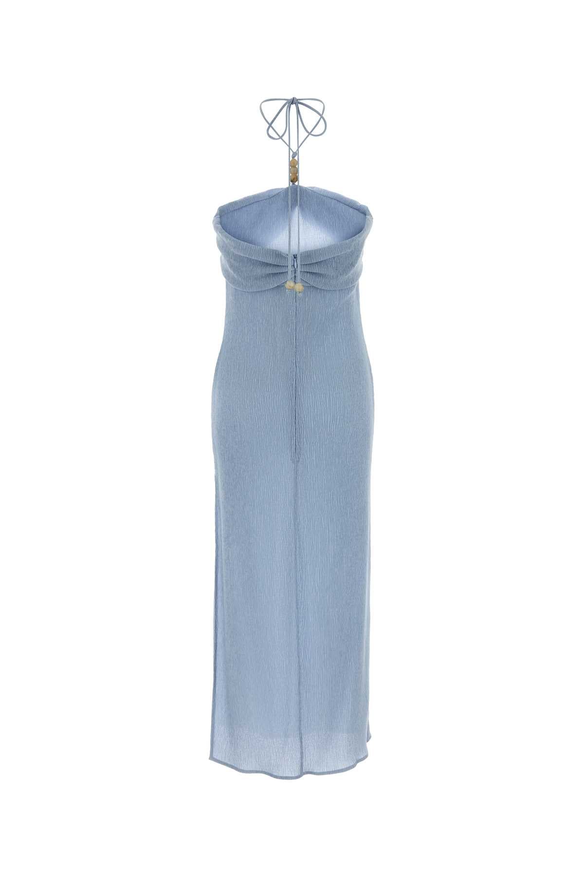 Light Blue Stretch Lyocell Blend Dress Lightblue Abiti