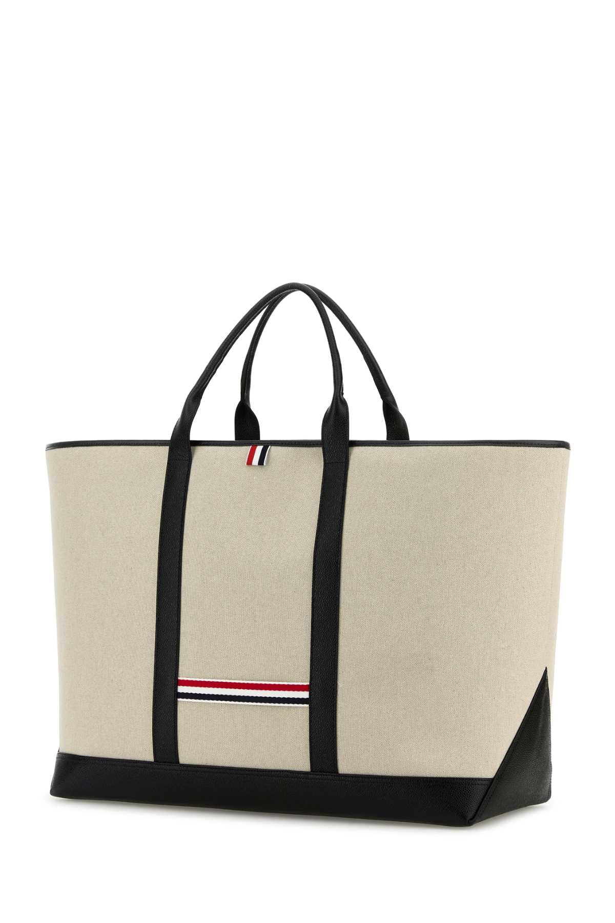 Sand Canvas Travel Bag Black Borse A Mano