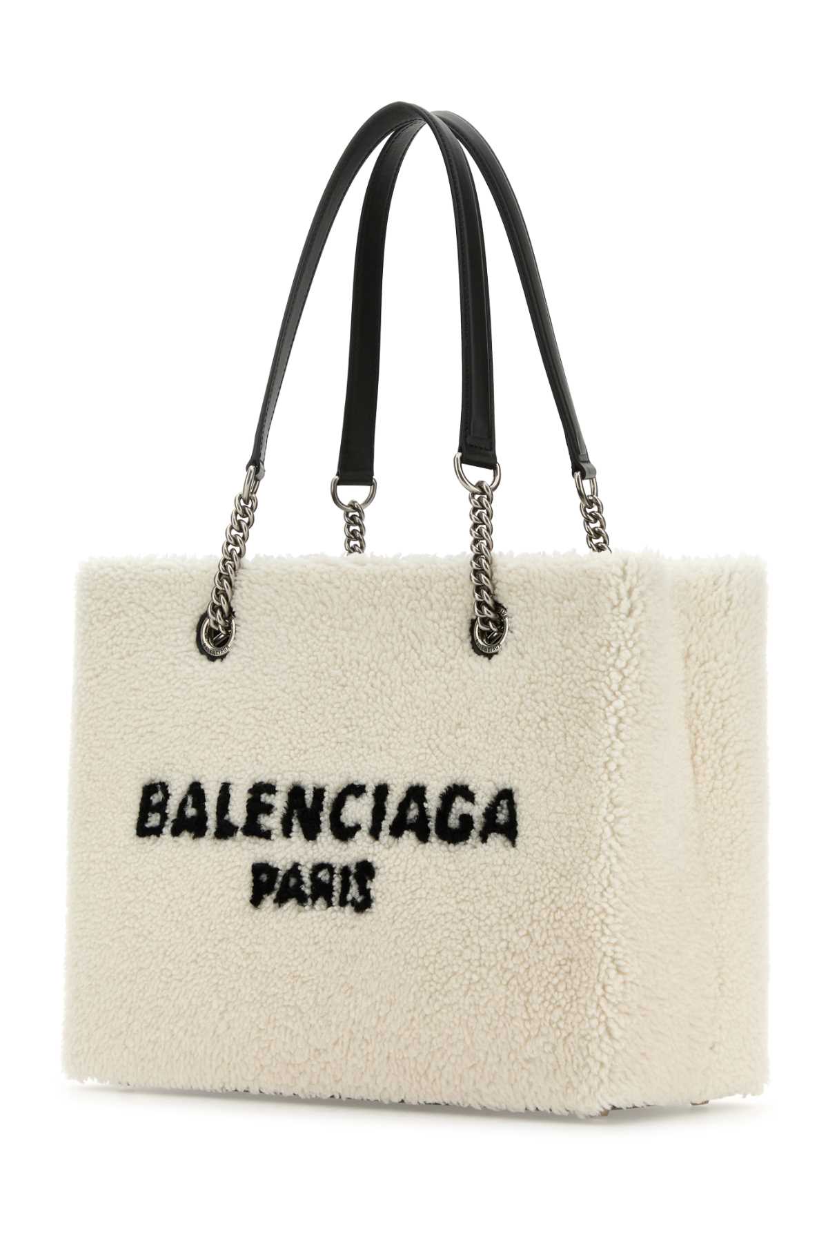 White Shearling Duty Free M Handbag Natural Borse A Mano