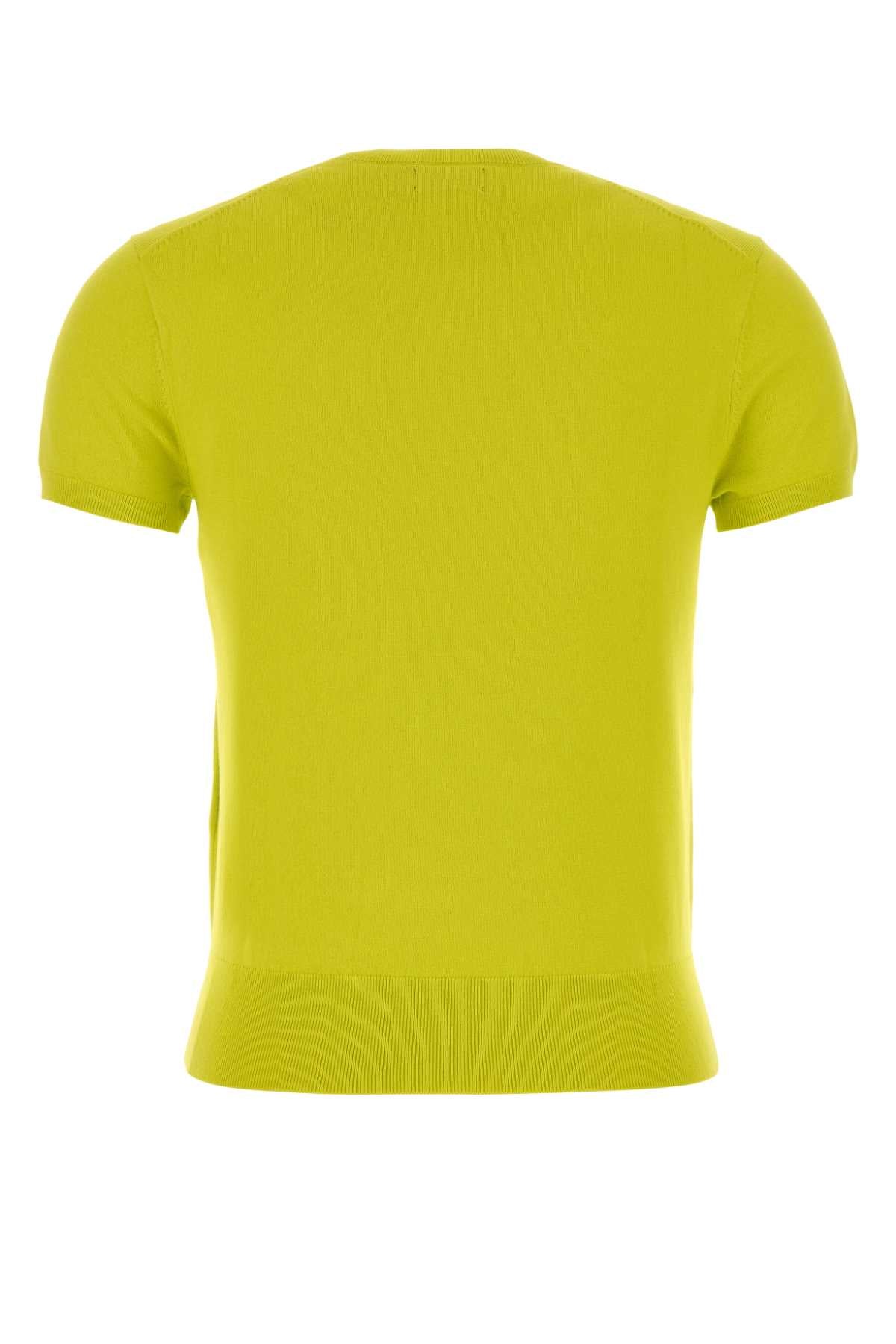 Flo Yellow Stretch Cotton Blend Sweater 503 Maglieria