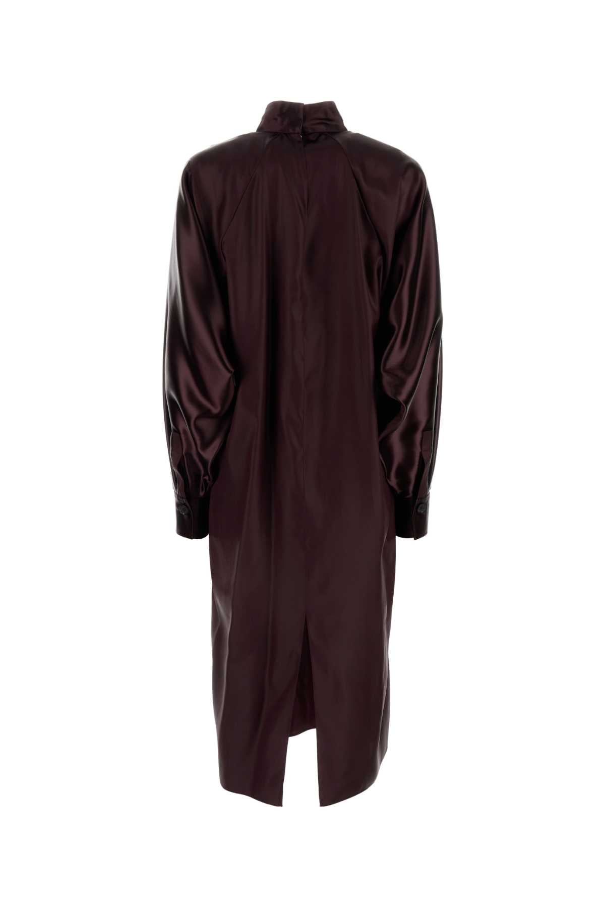 Burgundy Satin Dress Oxblood Exterior: Acetate Viscose Abiti