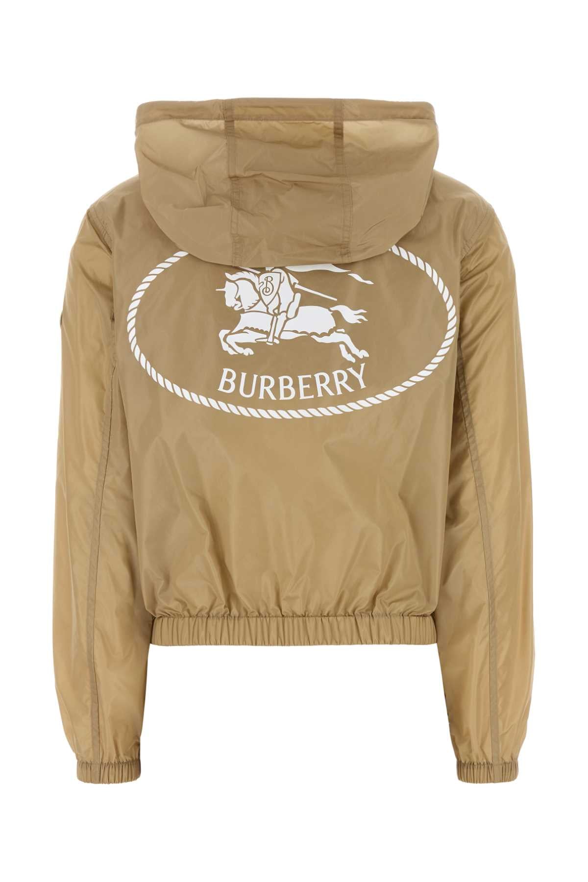 Beige Nylon Jacket Flax Giubbini