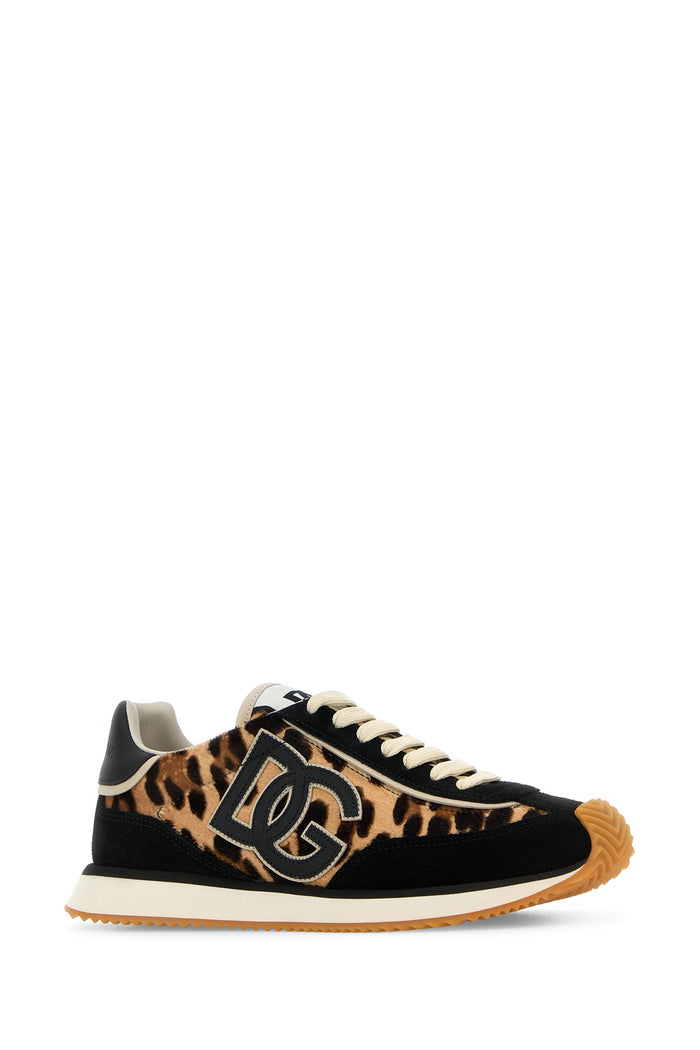 Printed Calf Hair And Suede Sneakers Leonero Pelli Vitello C Pelo Slippers