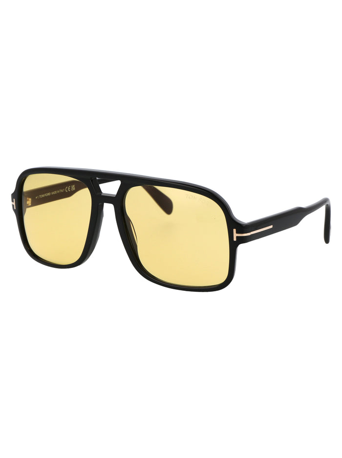 Nero Lucido / Marrone Acetate Sunglasses