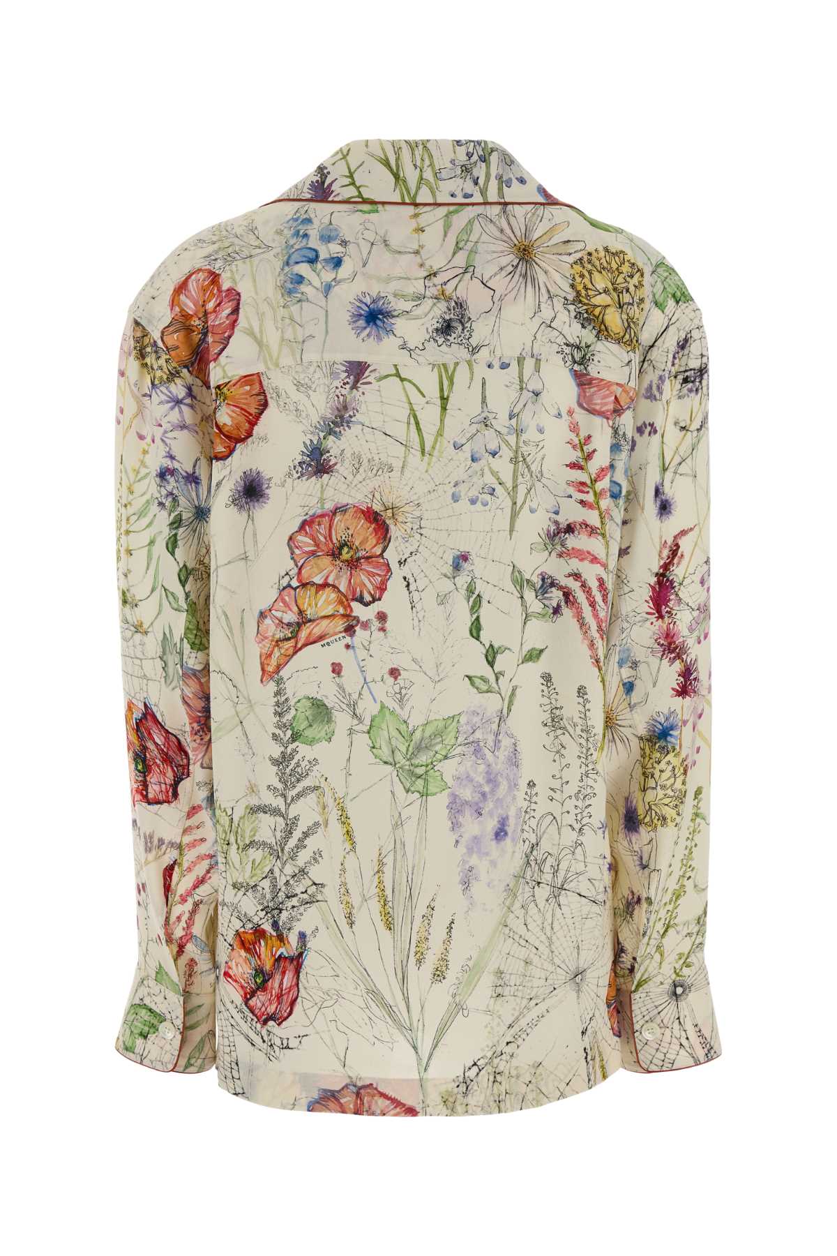 Printed Crepe Shirt Ivory Exterior: Viscose Camicie