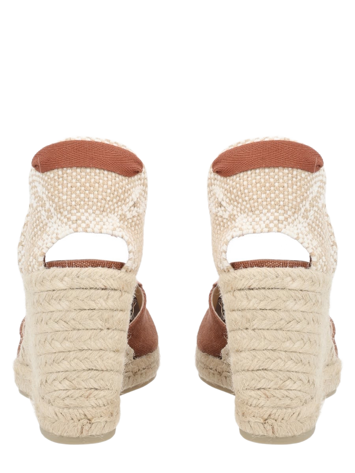 Espadrille Clear Buff Cotton Wedges